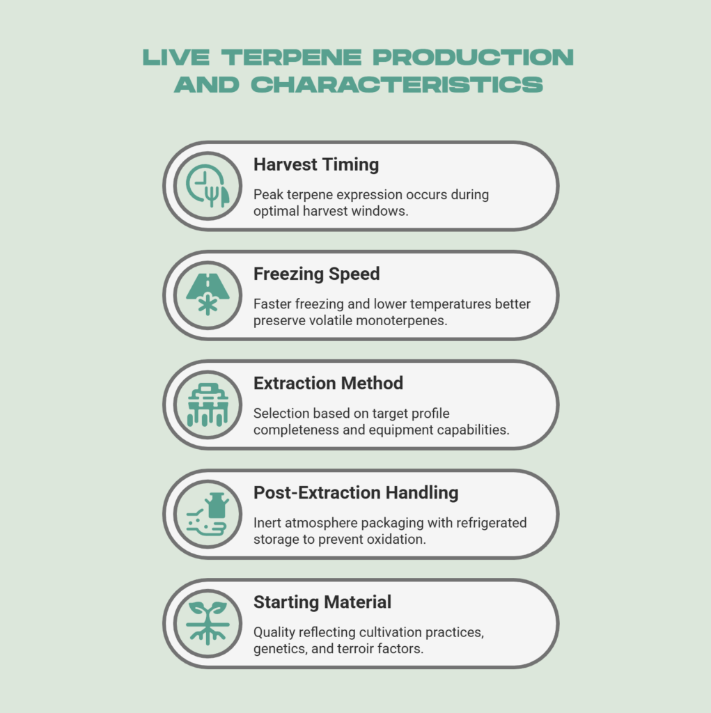 Live Terpeanes Characteristics